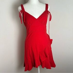 Mini Red Ruffle Dress